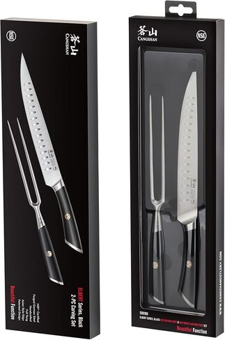 Cangshan ELBERT Series German Steel Forged 2-Piece Carving Set (Black) in Saudi Arabia