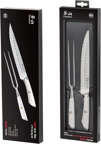 Cangshan ELBERT Series German Steel Forged 2-Piece Carving Set (Black) in Saudi Arabia
