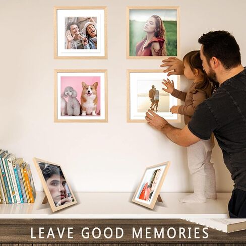 Picture Frames,Poster Frames,Display Pictures 8x8,10x10 With Mat or 12x12 Without Mat,Natural Solid Wood Frame,Hung On Walls Or Placed On Tables,Frames for Photos,Certificates. in Saudi Arabia