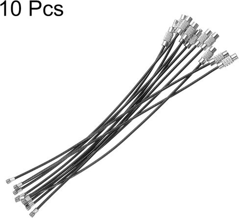 HARFINGTON Wire Keychain Cable Plastic Coated Stainless Steel Key Ring Cable Loop Rings for Hanging Luggage Tags Key in Saudi Arabia
