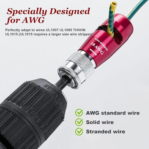 Wire Stripper for Drill, 2024 Upgraded Wire Stripper Tool & Wire Twister Electrician Tool, Automatic Wire Stripper Connector Toolbox, Wire Stripper Rotating Wire Stripping Twisting Tool (5PCS) in Saudi Arabia