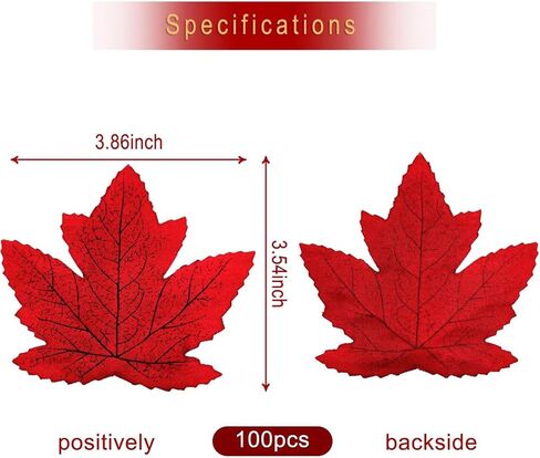 Ecuupas 100Pcs Fall Artificial Maple Bright Yellow Artificial Leaves Autumn Fake Maple Lifelike Artificial Thanksgiving Day Autumn Leaf Decorations Wedding Party Props Party Table Decor Crafts(Yellow) in Saudi Arabia