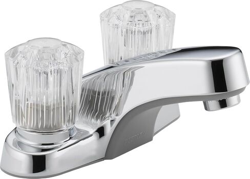 Peerless P240LF Delta Leland, 5-1/16 in X 2-13/16 in Spout, 4 in Center, Chrome Plated Lavatory Faucet in Saudi Arabia
