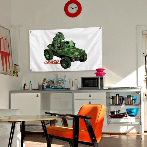 Generic Virtual Band Gorrrrillaz Urban Hip Hop Automobile Music Tapestries 3×5FT Hotels Homestay Study Union in Saudi Arabia