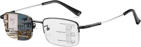 Photochromic Progressive Multifocus Reading Glasses UV Protection Anti Blue Light Transition Eyeglasses for Men Women in Saudi Arabia