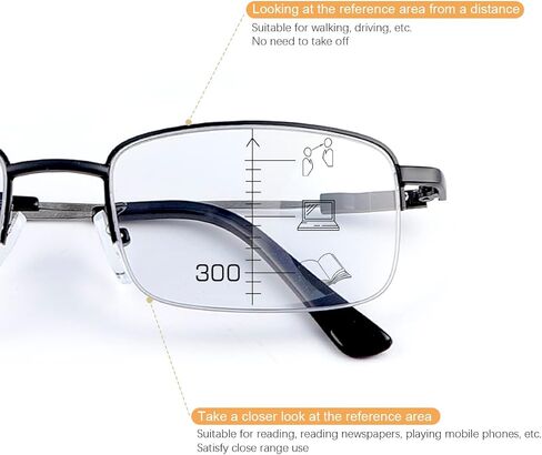Photochromic Progressive Multifocus Reading Glasses UV Protection Anti Blue Light Transition Eyeglasses for Men Women in Saudi Arabia