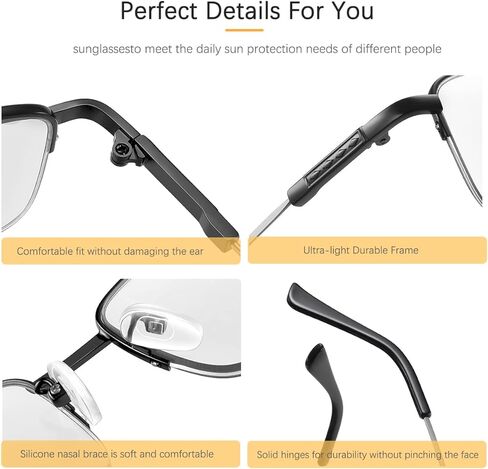 Photochromic Progressive Multifocus Reading Glasses UV Protection Anti Blue Light Transition Eyeglasses for Men Women in Saudi Arabia