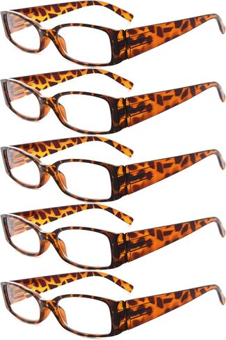 Eyekepper 5 Pairs Reading Glasses for Women Reading Tortoise Frame Reading Eyeglasses+3.5 in Kuwait