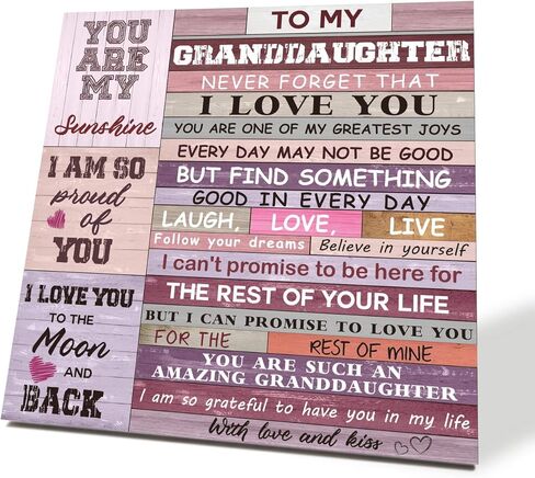 هدية للحفيدة، لوحة خشبية لتزيين الطاولة، علامة خشبية لطاولة الهدايا، هدية تحفيزية للحفيدة، هدية للحفيدة للتخرج وحفلات الزفاف وأعياد الميلاد، أنا فخور جدًا بك in Kuwait