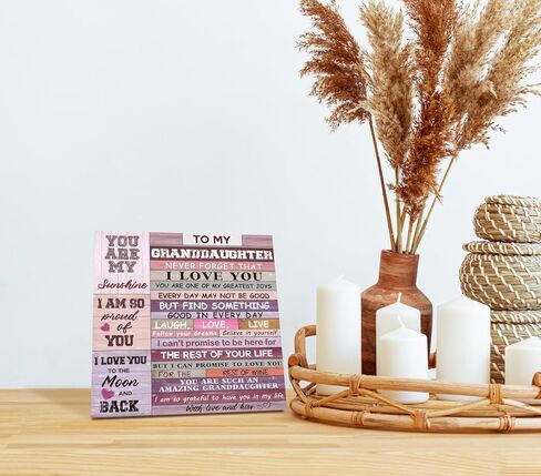 هدية للحفيدة، لوحة خشبية لتزيين الطاولة، علامة خشبية لطاولة الهدايا، هدية تحفيزية للحفيدة، هدية للحفيدة للتخرج وحفلات الزفاف وأعياد الميلاد، أنا فخور جدًا بك in Kuwait