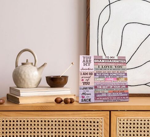 هدية للحفيدة، لوحة خشبية لتزيين الطاولة، علامة خشبية لطاولة الهدايا، هدية تحفيزية للحفيدة، هدية للحفيدة للتخرج وحفلات الزفاف وأعياد الميلاد، أنا فخور جدًا بك in Kuwait