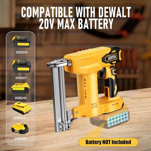 Cordless Nail Gun Compatible with Dewalt 20V MAX Battery, 18GA 5/8 to 1-1/4 Inch, 2 in 1 Brad Nailer/Narrow Crown Stapler, Brushless Motor, Lightweight for Home Improvement DIY and Woodworking in Kuwait