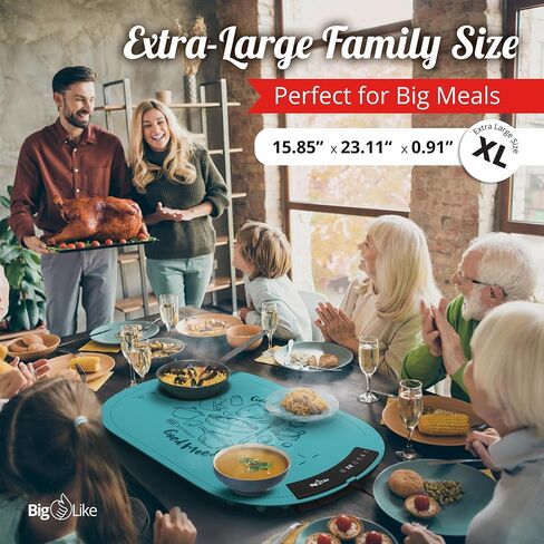Silicone Warming Mat for Food - Full Surface Heating Food Warming Mat Round, Electric Warming Trays Buffets, Party, Rollable & Portable Electric Warming Tray, Food Warmer Mat to Keep Food Warm in Saudi Arabia