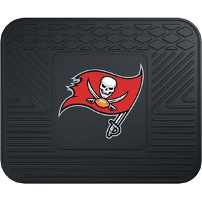 FANMATS 8908 Tampa Bay Buccaneers مجموعة سجادة سيارة من الفينيل شديدة التحمل مكونة من قطعتين، سجادات أرضية الصف الأمامي، حماية من جميع الأحوال الجوية، ملاءمة عالمية، تصميم خزان عميق، (قد يختلف اللون)