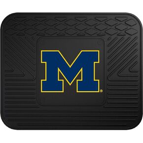 FANMATS 10819 Michigan Wolverines Heavy Duty Vinyl Cargo Mat 31"x31", All Weather Trunk Mat, Trunk Protection