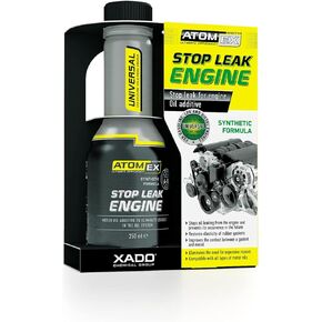 XADO ATOMEX Stop Leak Engine Oil Additive Sealer (Bottle, 250 ml) - Repair Gaskets & Seals Treatment