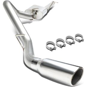 DNA MOTORING CBE-CS09-4853L-4DR Stainless Steel Cat Back Exhaust System [Compatible with 07-13 Silverado 1500/07-13 Sierra 1500 Crew/Extended Cab Short Bed]