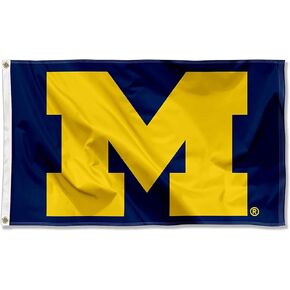 College Flags & Banners Co. UM Michigan Wolverines University Large College Flag