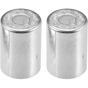 uxcell 2pcs Car Aluminum Cylindrical Air Conditioner Pipe Joint Fitting Sleeve 9mm 20mm Hole Dia