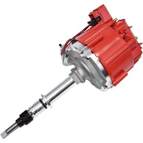A-Team Performance - HEI Complete Distributor 65K Coil - Compatible with AMC Jeep Straight 6 232 3.8L and 258 4.2L One-Wire Installation Black Cap