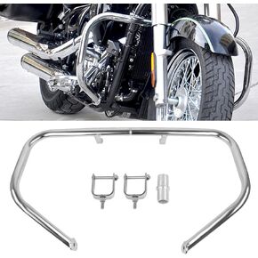 واقي المحرك من Worldmotop Highway Crash Bar متوافق مع Kawasaki Vulcan VN900 Classic 2006-2023 & VN 900 Classic LT 2006-2022 (كروم) in Kuwait