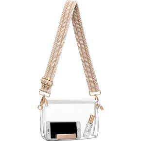 Clear Purse for Women Stadium Approved, Clear Crossbody Bag, Small Clear Stadium Bag for Concerts Sports Events