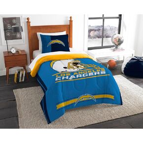 Northwest NFL Los Angeles Chargers Comforter and Sham Set, Twin, Safety