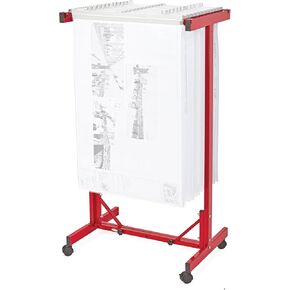 Adir Mobile Blueprint Storage Rack - Adjustable Mobile Blueprint Holder, Vertical Architect Drawing Rack with Wheels, Poster Rack Display, Construction Plans Holder for Office and Jobsites