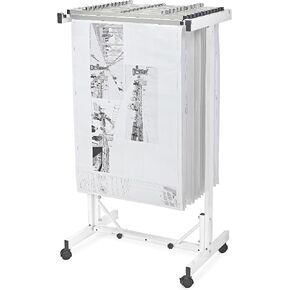 Adir Mobile Blueprint Storage Rack - Adjustable Mobile Blueprint Holder, Vertical Architect Drawing Rack with Wheels, Poster Rack Display, Construction Plans Holder for Office and Jobsites in Kuwait