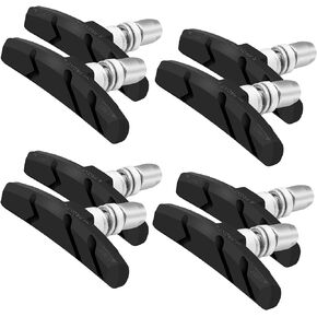 Alritz Bike Brake Pads Set, 4 Pairs Road Mountain Bicycle V-Brake Blocks Shoes with Hex Nut and Shims, No Noise No Skid, 70mm