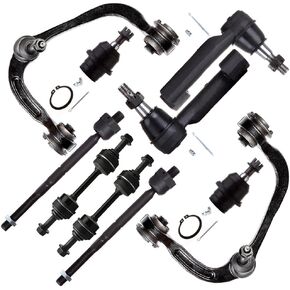 SCITOO 10pcs 4WD Front Suspension Kit Upper Control Arm Inner Outer Tie Rod End Sway Bar End Link Lower Ball Joint Fit 2009 2010 2011 2012 2013 2014 For Ford For F-150