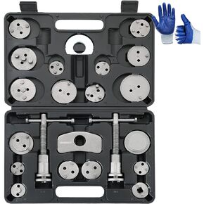 DASBET 24pcs Universal Disc Brake Caliper Piston Compressor Wind Back Repair Tool Kit for Cars