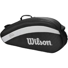 WILSON 3 Pack, Black/White, Holds up to 3 Rackets