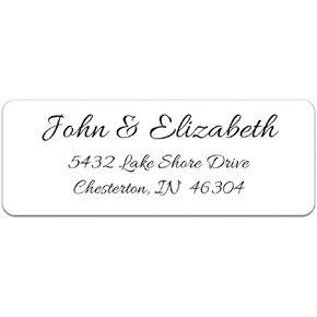 Personalized Return Address Labels - Simple Unique Design - Available in White, Clear, Kraft, Gold, or Silver Labels -120 Labels - 120 Envelope Seals Included - Made in The U.S.A. (Clear)