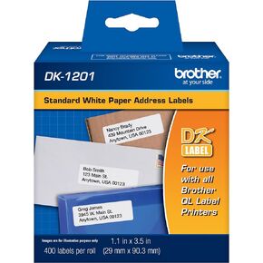 Brother Genuine DK1201 Die-Cut Standard Rolled Address Labels for QL Printers, (DK1201)