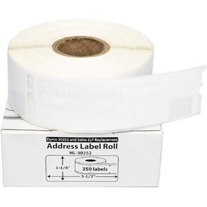 HOUSELABELS Compatible DYMO 30252 Address Labels (1-1/8" x 3-1/2"), Strong Permanent Adhesive, Compatible with DYMO LW 450, 4XL, Rollo & Zebra Desktop Printers, 2 Rolls /700 Labels