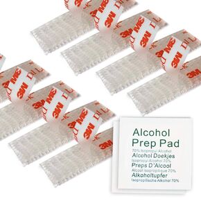 AUTOBOXCLUB - Heavy Duty EZPass/IPass/Toll Pass Mounting Strips EZPass Transponder Device Holder/EZ Pass Adhesive Strip Set - 8pcs (4sets) with Alcohol Prep Pad