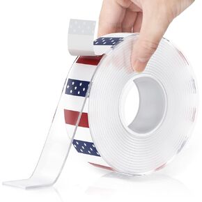 Double Sided Tape Heavy Duty Nano Strong Mounting Adhesive Tape, Removable Clear Two Sided Double Stick Wall Tape Picture Hanging Strips Extra Large