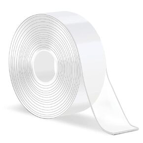 Double Sided, Heavy Duty, Waterproof Nano Mounting Tape, 9.85FT Length, 1.18IN Width, Multipurpose Adhesive Tape, Removable Sticky Poster Tape for Walls Decor Carpet(Clear)