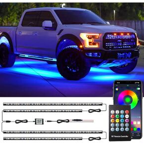 Underglow Kit for Car, Car Led Underglow Lights with App and Remote Control, 16 Million RGB Colors, 29 Preset Modes, Music & DIY Mode, Under Car Led Lights Exterior for SUVs, Trucks, DV 12V
