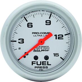 Auto Meter 4411 Ultra-Lite Mechanical Fuel Pressure Gauge, 2-5/8" (66.7mm)