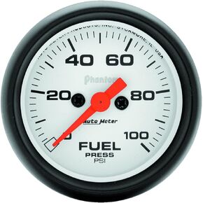 Auto Meter 5763 Phantom Electric Fuel Pressure Gauge, 2-1/16" (52.4mm)