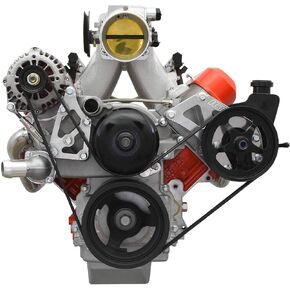 ICT Billet LS Truck Power Steering Pump - Turnbuckle Alternator Relocation Bracket Kit LSX 5.3L 6.0L LS1 LM7 LR4 LQ4 LS6 L59 LQ9 LM4 L33 LS2 LH6 L92 L76 LY2 LY5 LY6 LC9 LFA LH8 LMG LS3 551396LS0WP-3