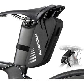 ROCKBROS Bike Bag, Waterproof 0.6L Bike Seat Bag Frame Bag, Lightweight Bike Saddele Bag Top Tube Bag, Accessories for Mountain MTB Road Foldable Bikes