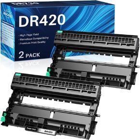 INK4U Compatible Drum Unit Replacement for DR420 Drum Unit to Use with HL-2270DW HL-2280DW HL-2230 HL-2240 MFC-7360N MFC-7860DW DCP-7065DN Printer (2 Pack, NOT Toner)