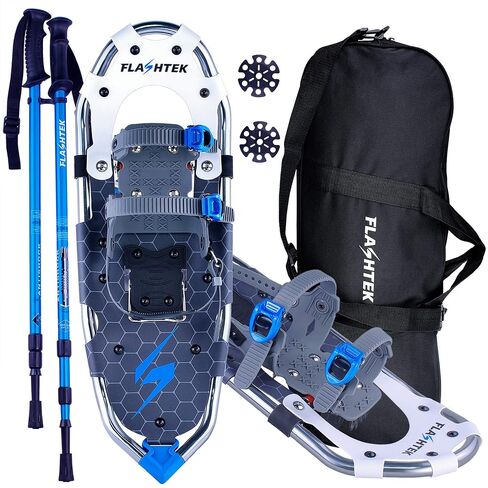 FLASHTEK 21/25/30 Inches Light Weight Snowshoes for Women Men Youth Kids, Aluminum Terrain Snow Shoes. in Saudi Arabia