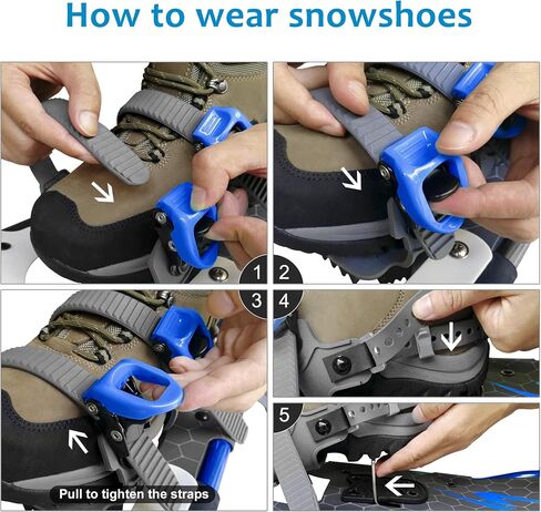 FLASHTEK 21/25/30 Inches Light Weight Snowshoes for Women Men Youth Kids, Aluminum Terrain Snow Shoes. in Saudi Arabia
