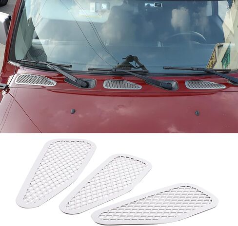 غطاء فتحة تهوية غطاء محرك السيارة متوافق مع Toyot@ FJ Cruiser 2007-2021، غطاء حماية فتحة تهوية المحرك، ملحقات غطاء فتحة تهوية غطاء المحرك الخارجي التلقائي، 3 قطع (أسود) in Kuwait
