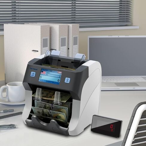 Ten Tatent SH-108C عداد فواتير ذات فئات مختلطة وفارز مع كشف التزييف - ماكينة عد نقود متعددة العملات مع جيب رفض كشف التزييف، 2 سجل رقم تسلسلي CIS/UV/MG/ in Kuwait