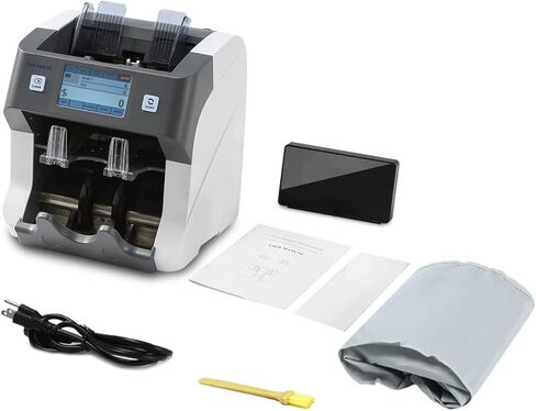 Ten Tatent SH-108C عداد فواتير ذات فئات مختلطة وفارز مع كشف التزييف - ماكينة عد نقود متعددة العملات مع جيب رفض كشف التزييف، 2 سجل رقم تسلسلي CIS/UV/MG/ in Kuwait